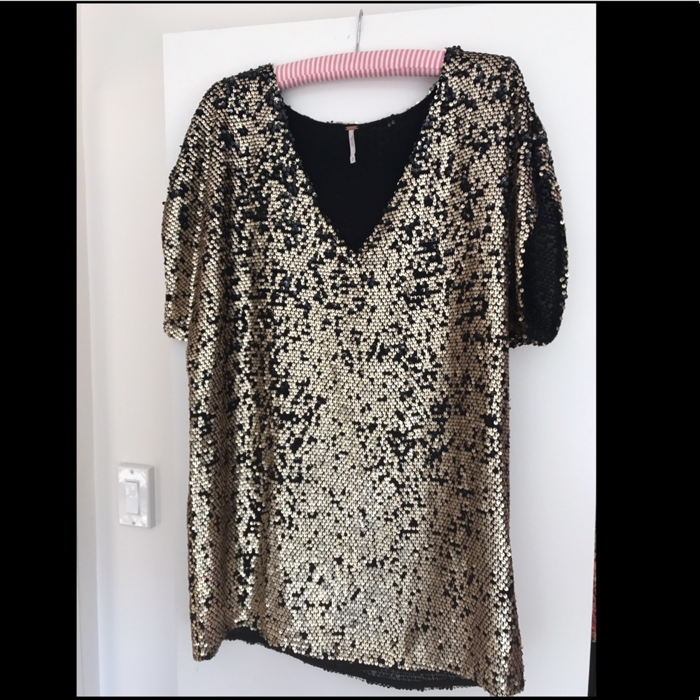 Free People Sequin Holiday Dress