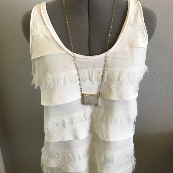 Raw Edge Amethyst Necklace💚FINAL PRICE💚 - Picture 2 of 7