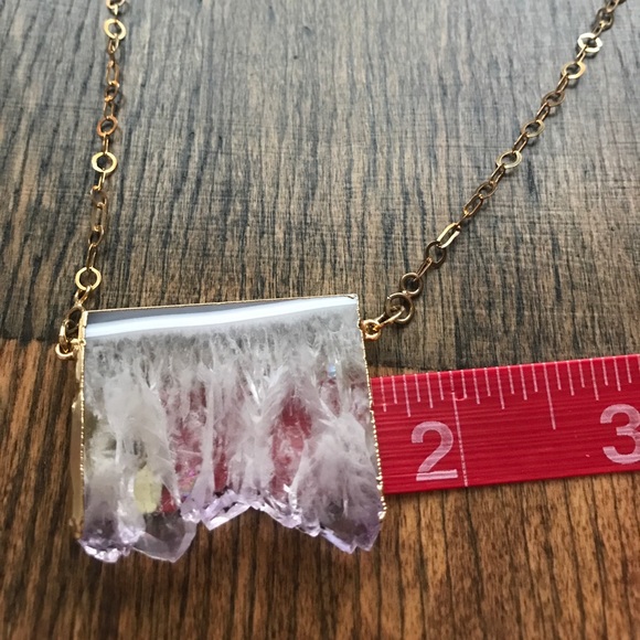 Raw Edge Amethyst Necklace💚FINAL PRICE💚 - Picture 6 of 7