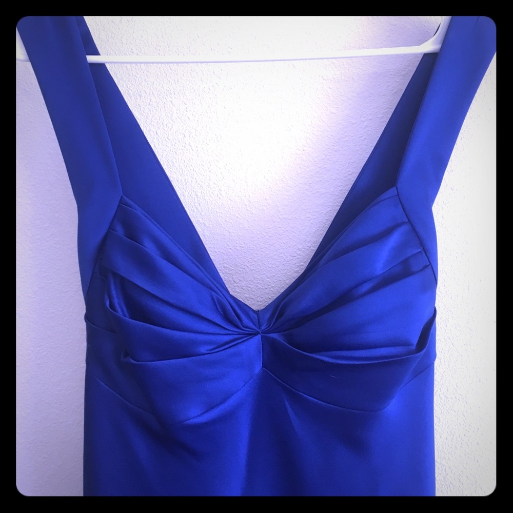 SZ 14 Royal Blue CK Crossback Cocktail Dress