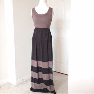 Black and Mocha Maxi Dress