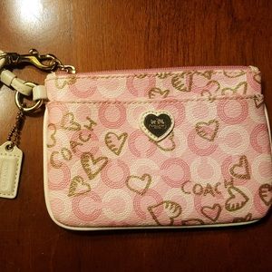 Pink Coach wristlet