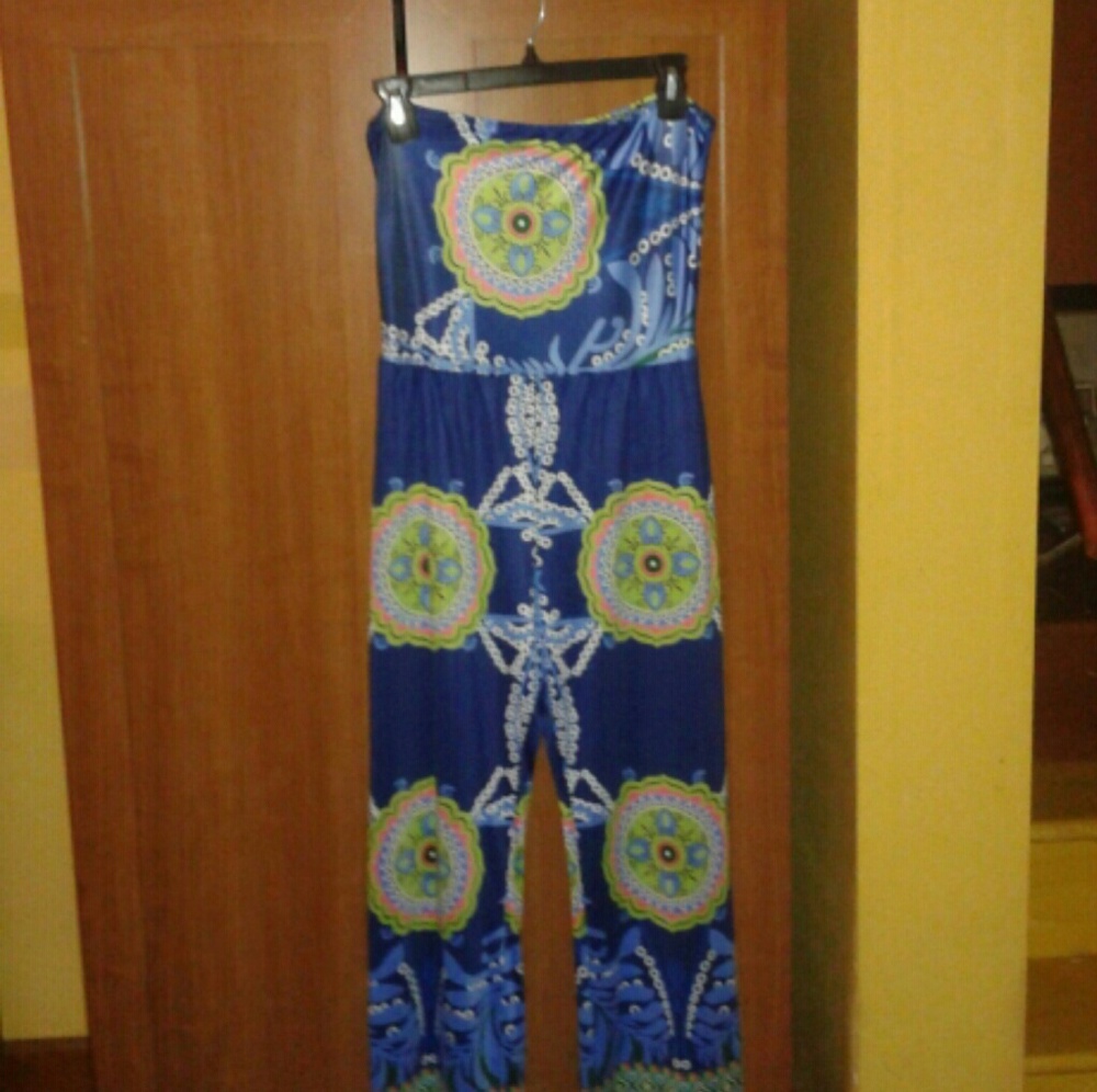 Aztec Strapless Jumpsuit