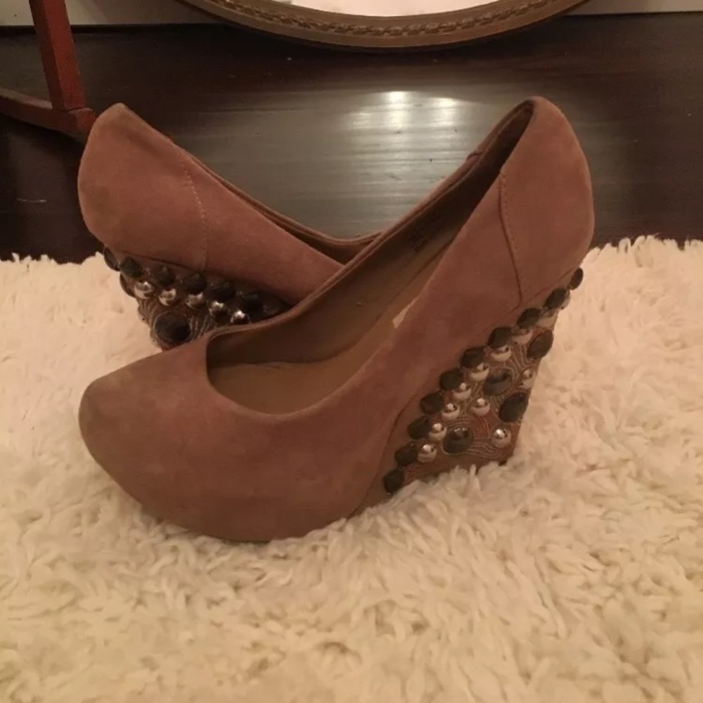 Naughty Monkey Studded Wedge
