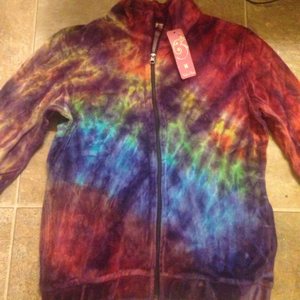 FLASH SALE!!! Tie dye velvet jacket