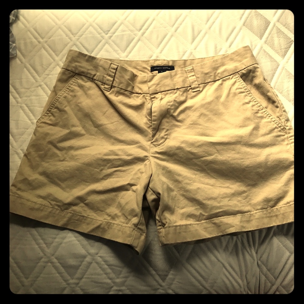 Khaki colored shorts