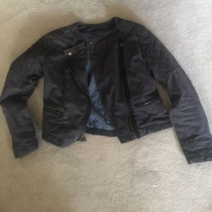 Gap grey quilted moto jacket
