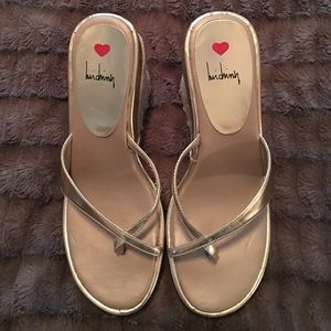 Luichiny gold espadrilles size 7 1/2