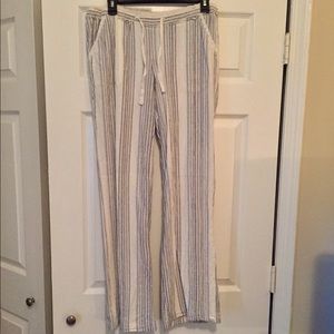 Jolt Blue Stripe Linen Pants Size 5/27