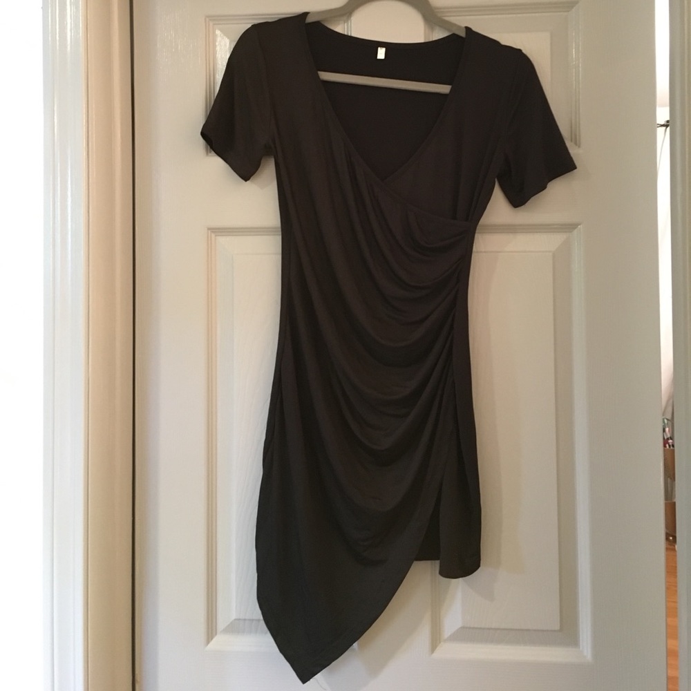 Black asymmetrical dress