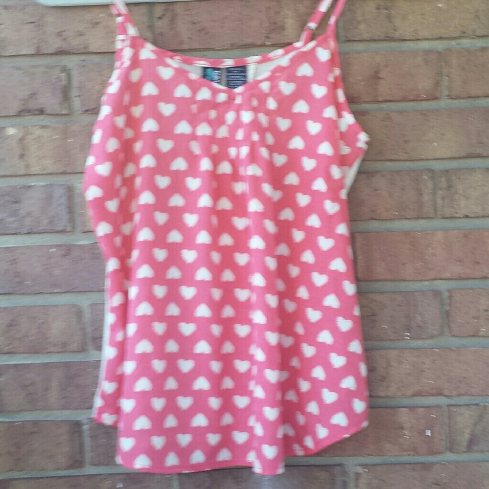 5🌹 for $25 Weaver Pink Heart Tank Top