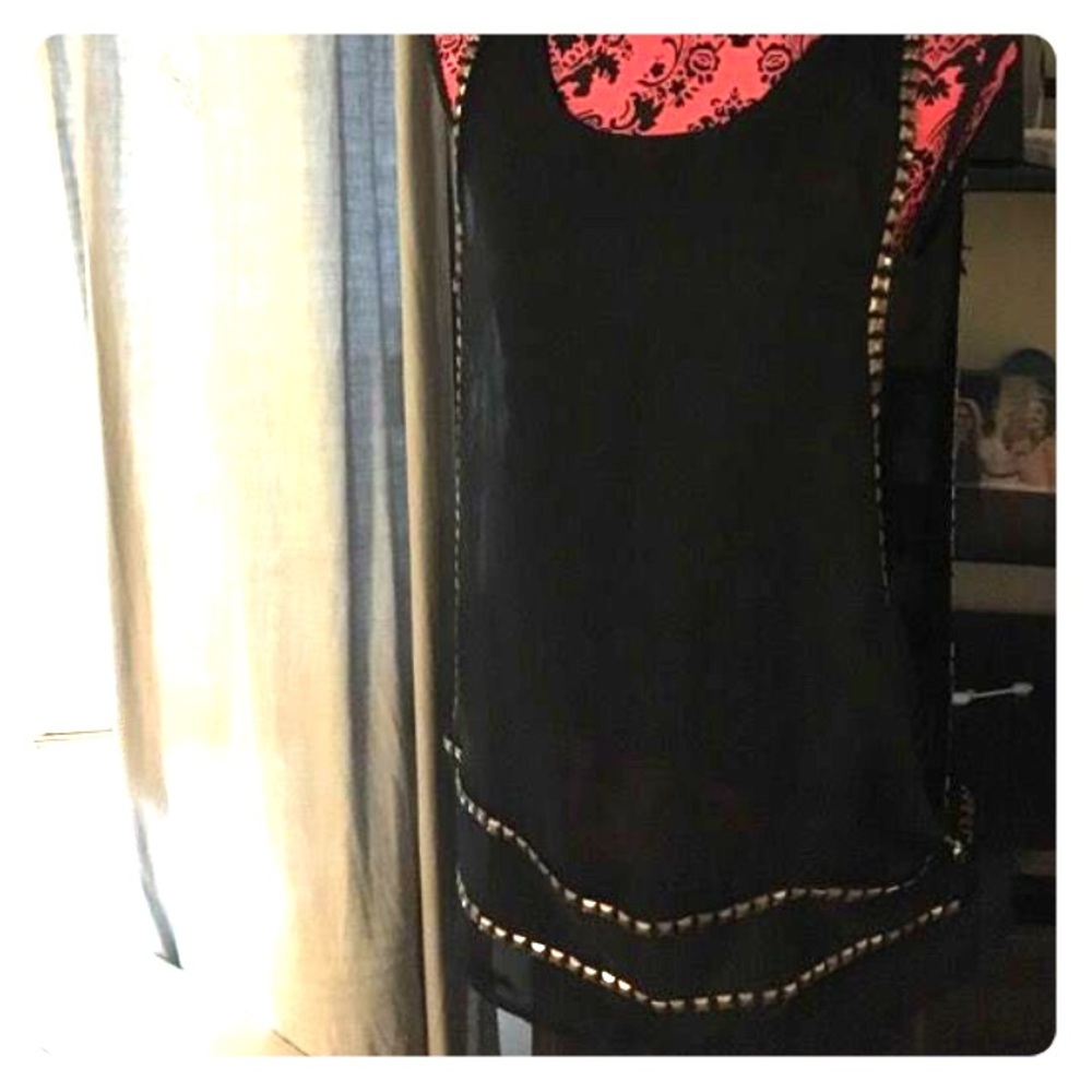 Studded double blouse