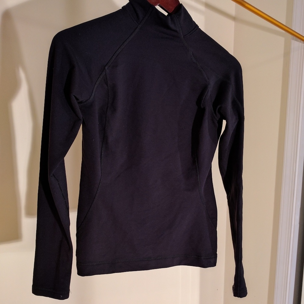 Long sleeve black compression performance shirt