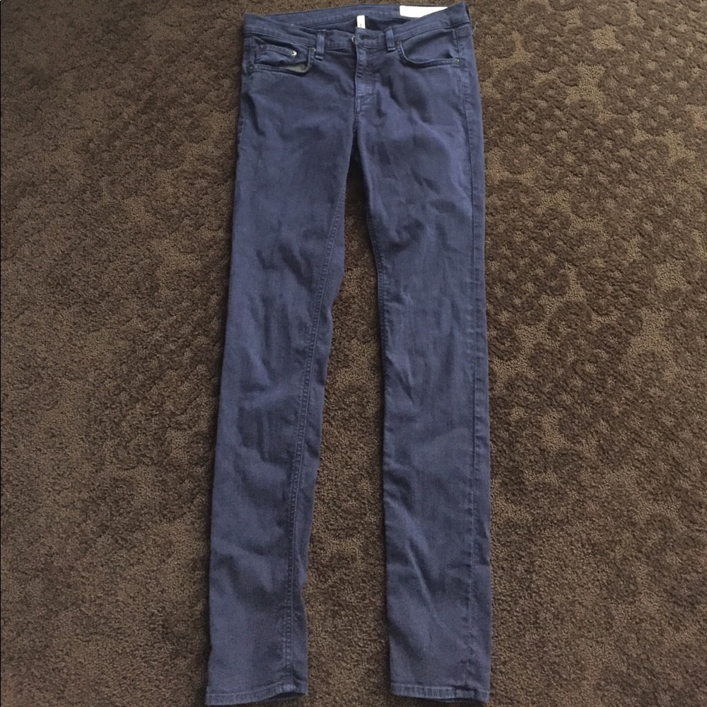 Blue skinny jeans