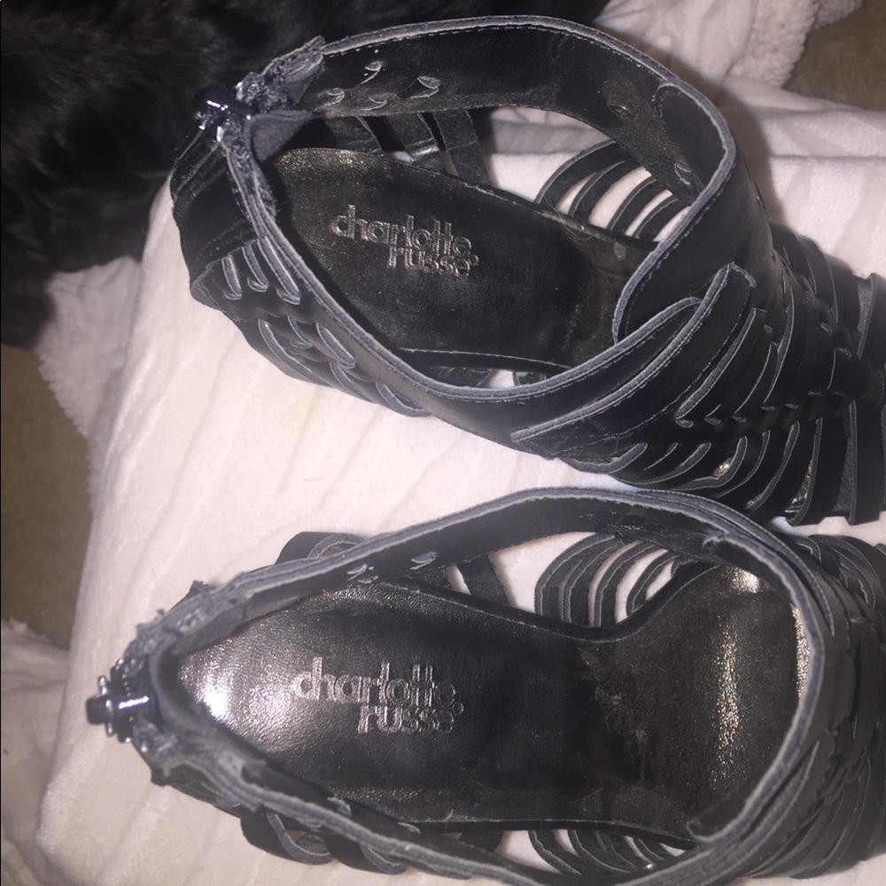 Black Charlotte Russe Wedges - Picture 4 of 4