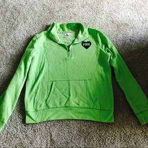 PINK 1/4 zip sweater