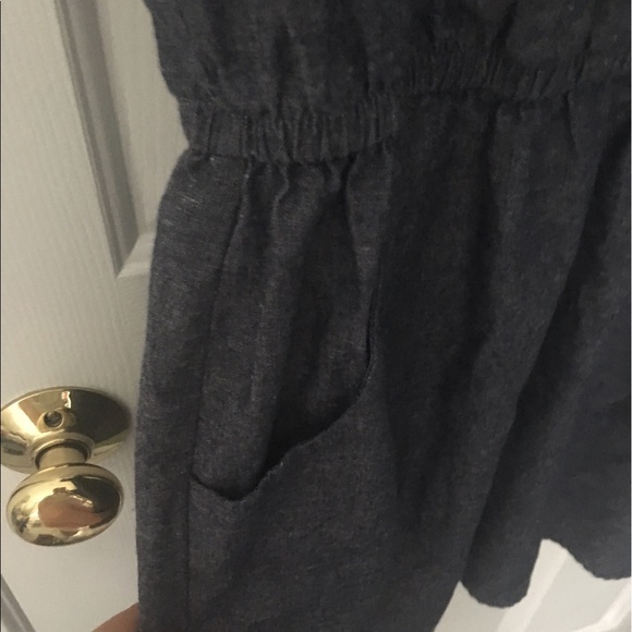 Faux denim linen dress from Francesca's w necklace - Picture 5 of 8