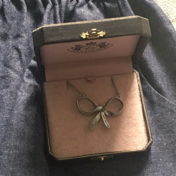 Faux denim linen dress from Francesca's w necklace - Picture 8 of 8