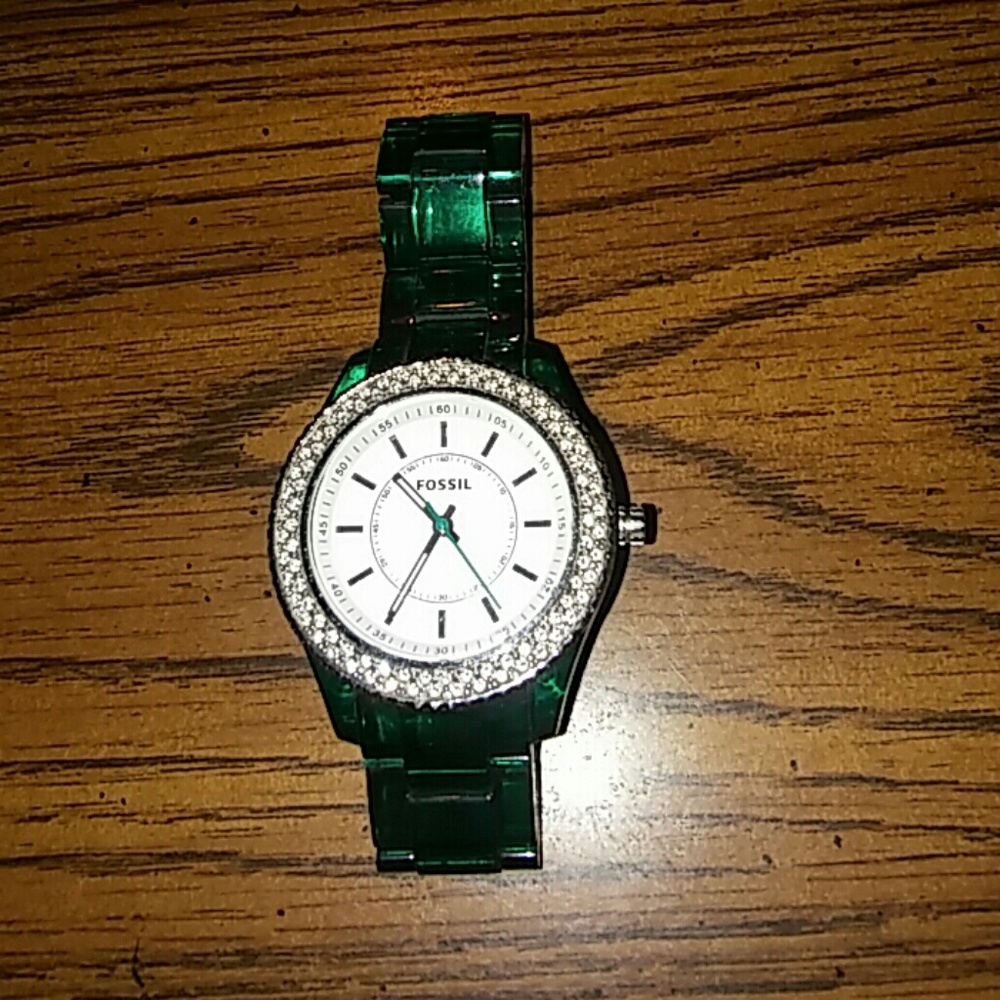 Green Fossil Watch
