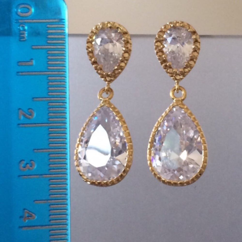 Large Clear Crystal Earrings