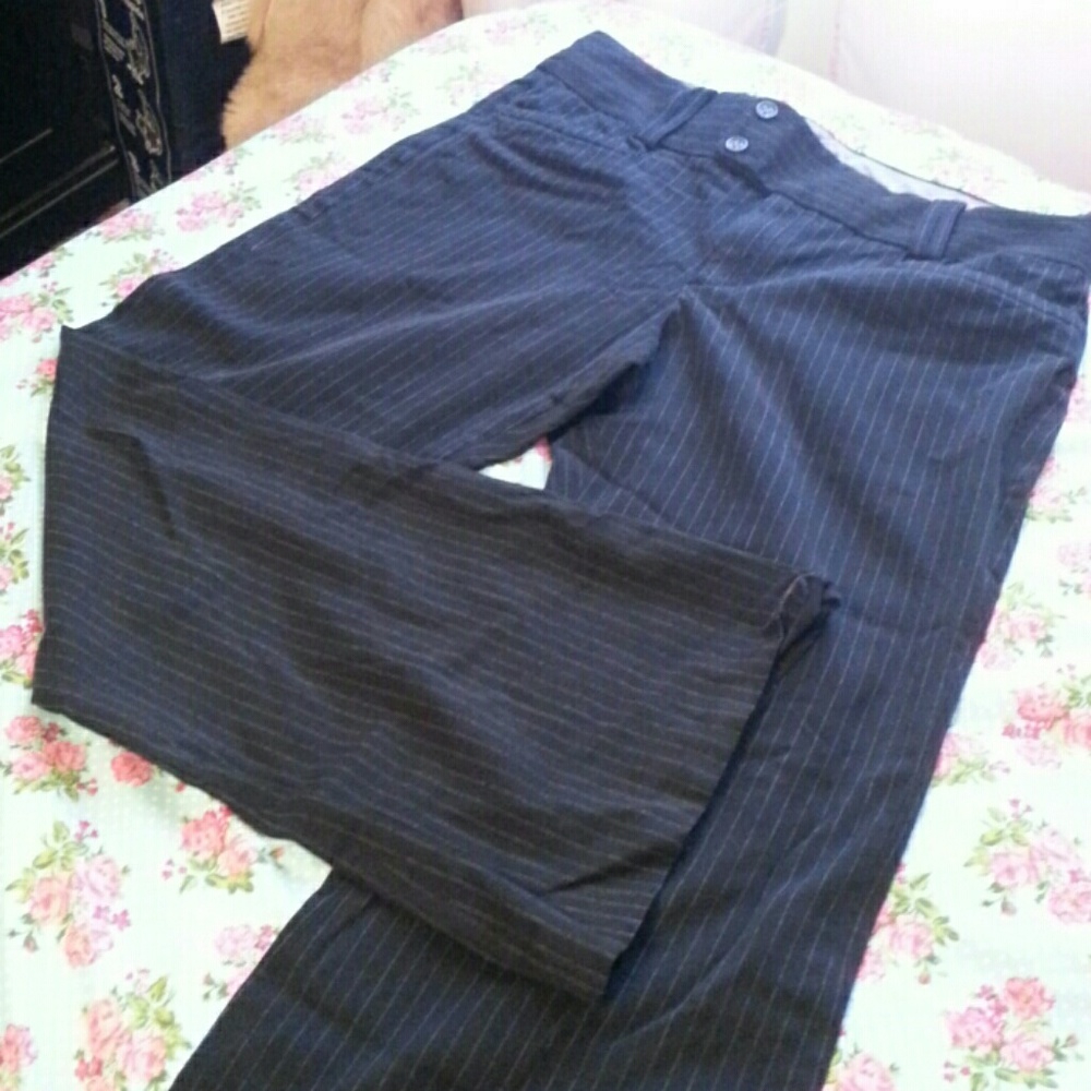 Black Pinstriped slacks
