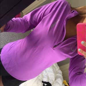 Purple UNI panther half zip jacket