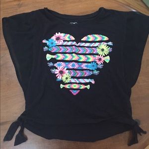Justice brand heart girls shirt