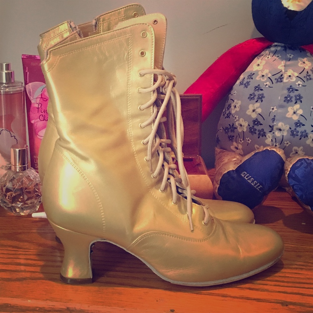 Laduca Can Can Boots dyed gold