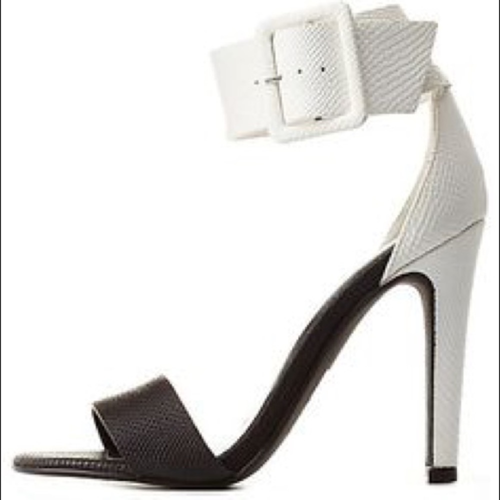 Block Ankle Strap Heels by Charlotte Russe