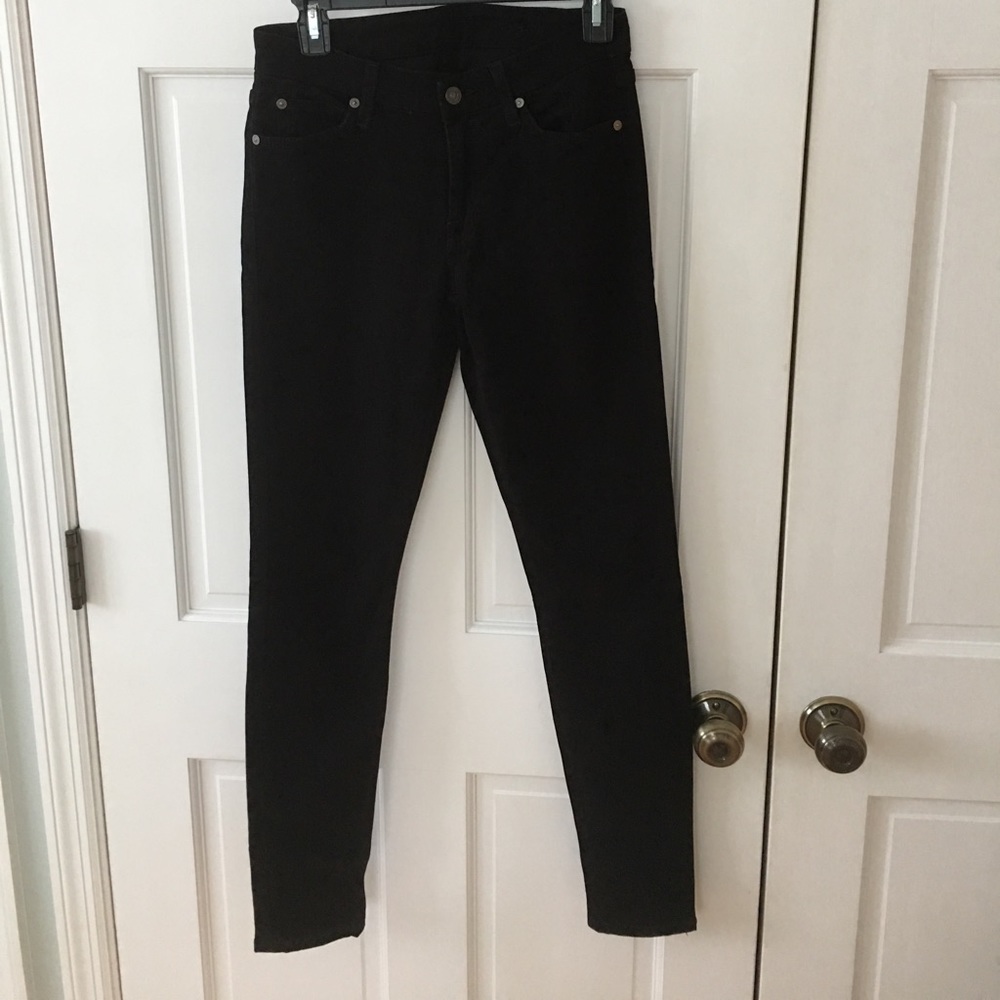 Seven for all Mankind black velvet pant size 27