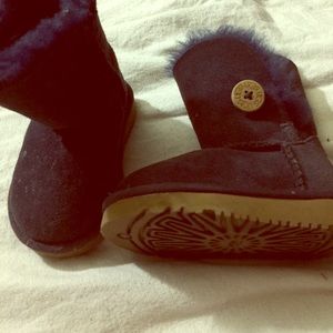 Navy Blue Bailey Button Uggs