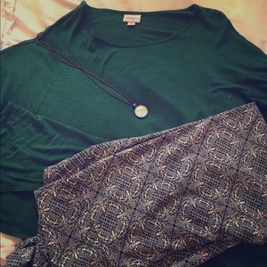 Lularoe LLR XS Bright Green Irma