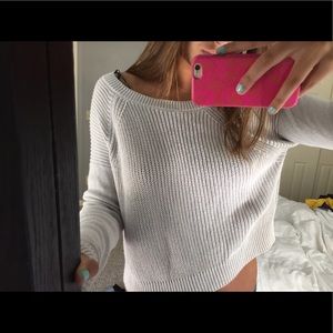 Grey knit sweater