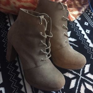 Suede booties!