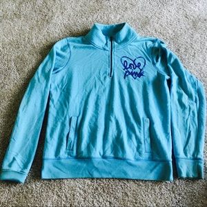 Blue Victoria Secret 1/4 zip Sweater