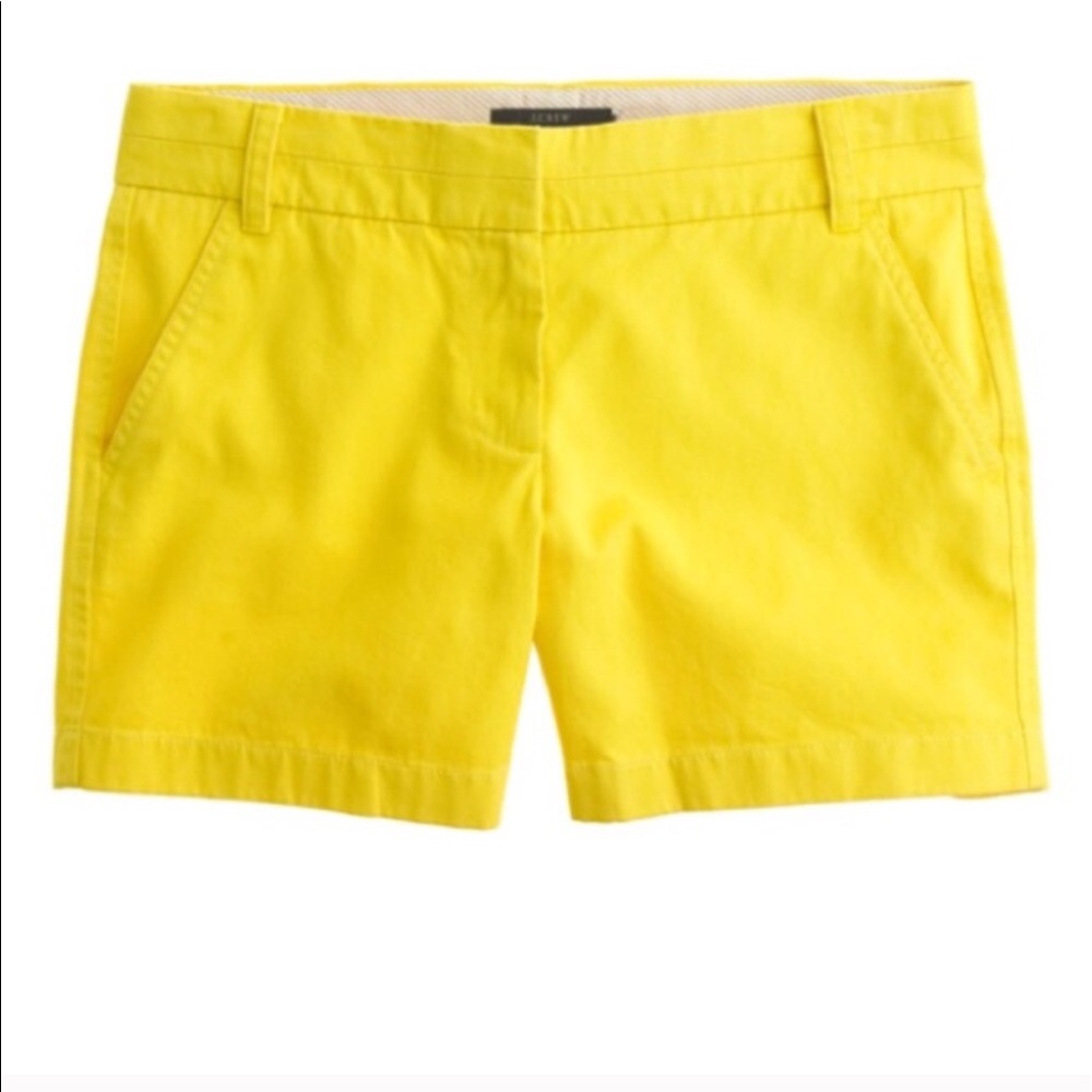 J. Crew yellow Chino shorts