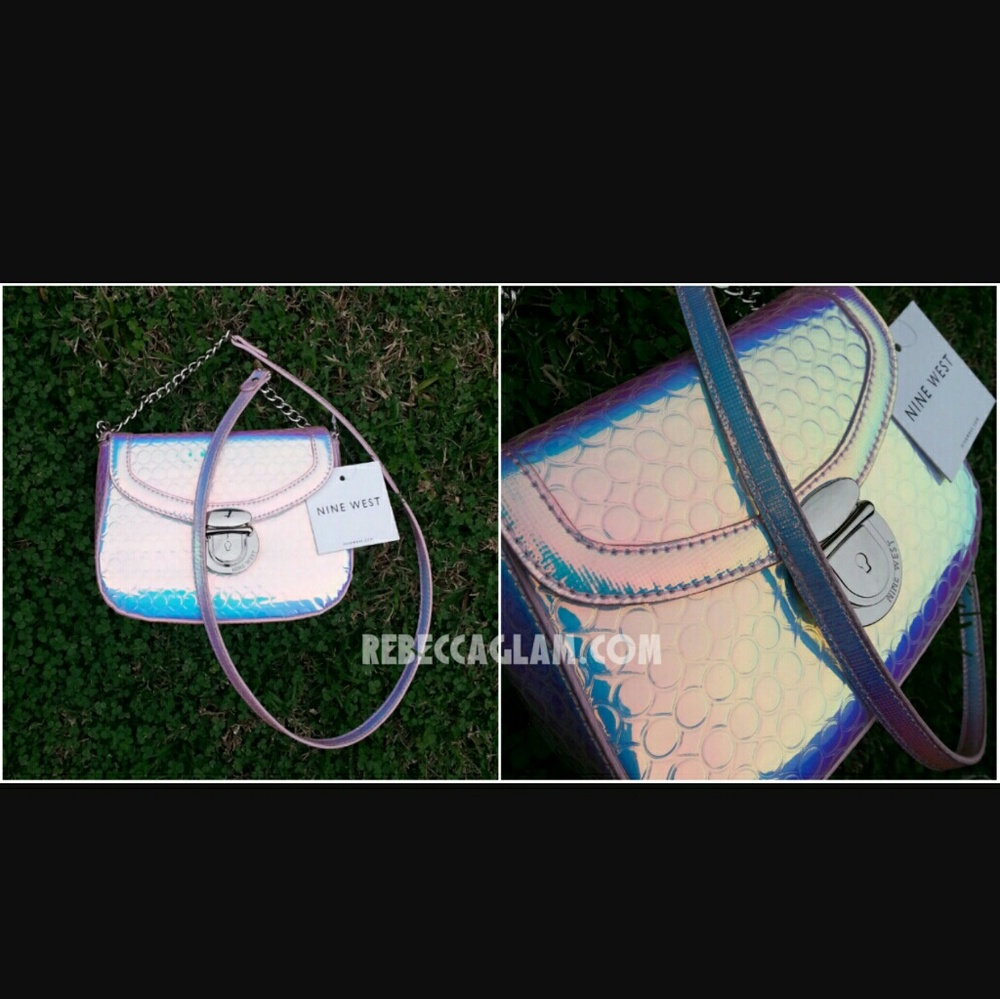 ISO nine west holographic purse