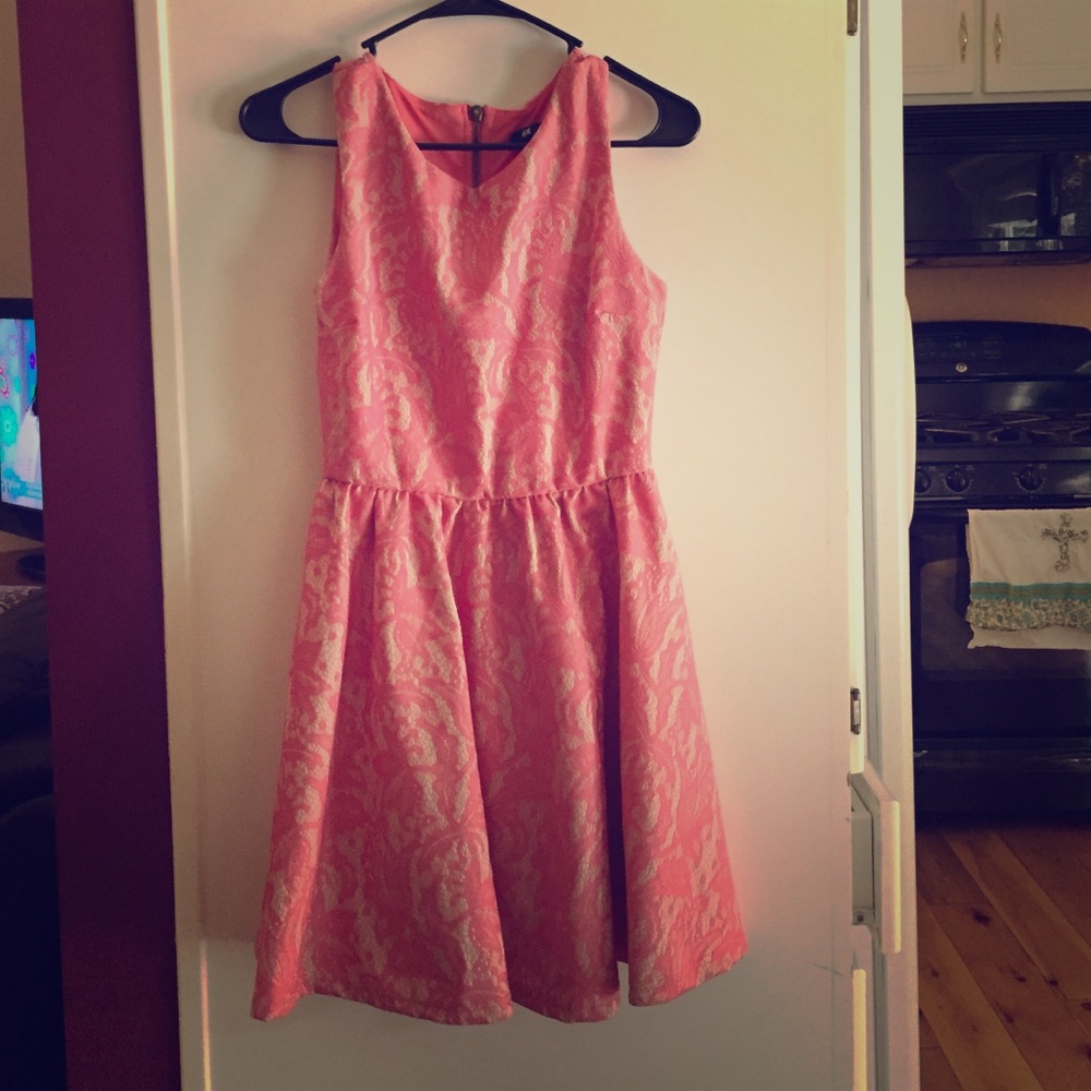 pink lace dress