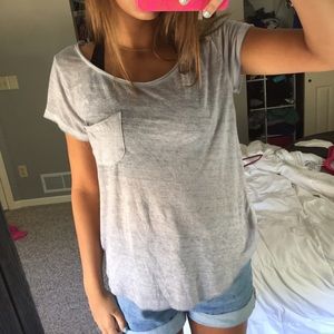 Gray pocket tee