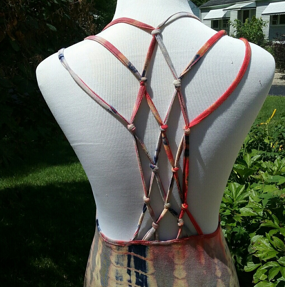 tie dye maxi dress boho hippie