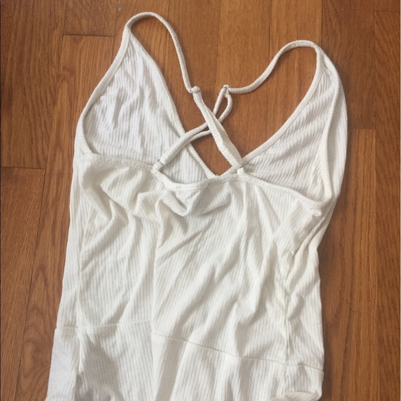 White V-Neck Bodysuit - Picture 2 of 2