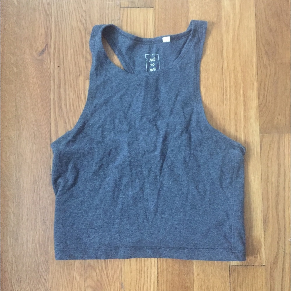 Gray Crop Top