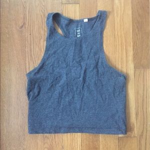 Gray Crop Top
