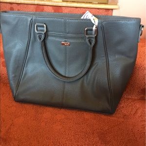 Charcoal Gray Leather Purse