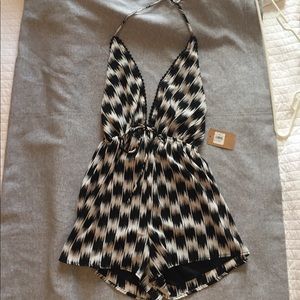 Black and white romper