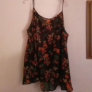 Sheer floral top 3x
