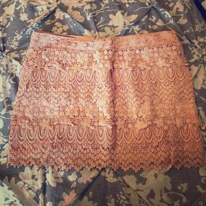 Pink Lace mini skirt
