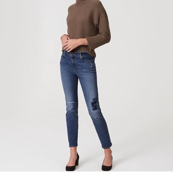 LOFT Pants - NWT Loft Modern Skinny Patchwork Jeans 4