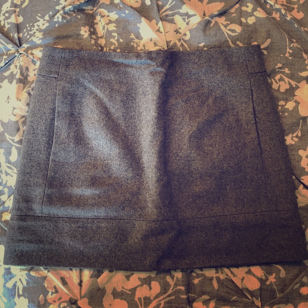 Gray Wool J.crew mini skirt