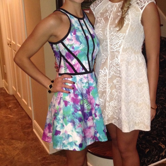 Parker Shelby Floral-Print Fit and Flare Dress - Picture 3 of 7